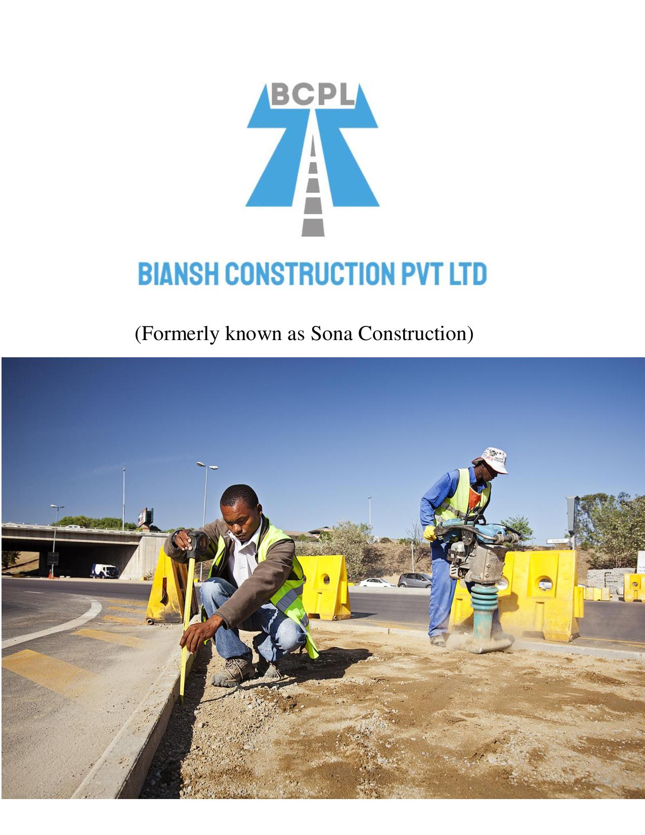 Profile of Biansh Construction Pvt. Ltd.